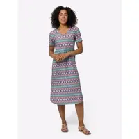Sieh an! Kleid in aqua-grapefruit-bedruckt | Gr.: 50