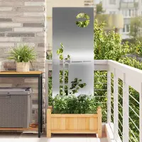 Syfax Garten Sichtschutz-Leinwand Silber 50 x 140 cm Edelstahl