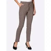 Sieh an! Bengalinhose in dunkeltaupe-schoko-bedruckt | Gr.: 21