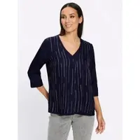 HEINE Satin-Bluse in marine | Gr.: 48