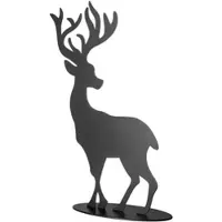 Fink Weihnachtsfigur "Hirsch JASPER", schwarz, B:16cm H:30cm T:8cm, Eisen, Dekofiguren, Weihnachtsfigur, Weihnachtsdeko aus Eisen