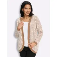 Sieh an! Strickjacke in camel-ecru-gemustert | Gr.: 56
