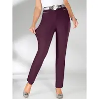 Stehmann Thermohose , Damen, Gr. 24, Kurzgrößen, rot (bordeaux), 76% Viskose, 21% Polyamid, 3% Elasthan, unifarben, lang, Hosen Thermohose