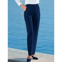 Come on Bügelfaltenhose "Schlupfhose Schlupfhose atmungsaktiv und bügelarm", Damen, Gr. 23, K-Gr, marine, Basic, gerade, Hosen Bügelfaltenhose