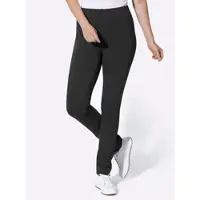 HEINE Jerseyhose , Damen, Gr. 38, Normalgrößen, grau (graphit), 66% Viskose, 29% Polyamid, 5% Elasthan, unifarben, Hosen Jerseyhose