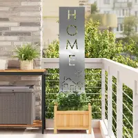 Syfax Garten Sichtschutz-Leinwand Silber 32 x 140 cm Edelstahl