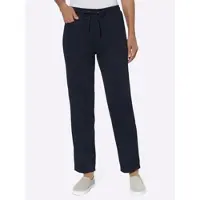 Sieh an! Schlupfhose SIEH AN "Schlupfhose Schlupfhose in Ripp-Qualität", Damen, Gr. 56, N-Gr, schwarz (marine), Sportlich, Hosen Schlupfhose
