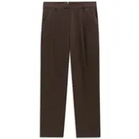 Bugatti Stoffhose "Stretch-Komfort", Damen, Gr. 40, Normalgrößen, braun (90, braun), 64% Polyester, 34% Viskose, 2% Elasthan, unifarben, normal, Hosen Stoffhose, mit Bundfalte