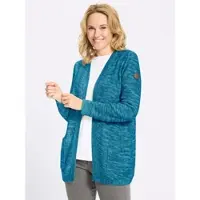 Sieh an! Long-Strickjacke in topas-meliert | Gr.: 46