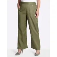 Sheego Hose lang in oliv | Gr.: 58