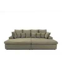 Fun-Möbel Bigsofa Couchgarnitur AROSA Megasofa in Stoff Tilia Olivgrün