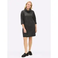 Sheego Velours-Kleid in graphit | Gr.: 58