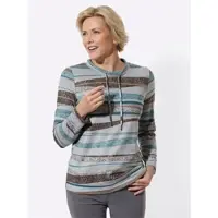 Witt Weiden Stehkragen-Shirt in topas-taupe-bedruckt | Gr.: 48