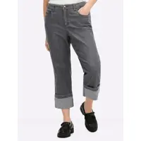 Sheego 7/8-Jeans , Damen, Gr. 52, Normalgrößen, grau (grau, denim), 99% Baumwolle, 1% Elasthan, unifarben, 7/8-Länge, Jeans 7/8-Jeans