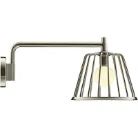 Hansgrohe AXOR Starck ShowerSelect LampShower 1-jet mit Brausearm 380 mm, Wandanschluss, 26031820, Farbe: Brushed Nickel