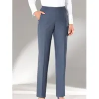 Adelina Webhose , Damen, Gr. 54, Normalgrößen, blau (rauchblau, meliert), 66% Polyester, 32% Viskose, 2% Elasthan, meliert, lang, Hosen Webhose
