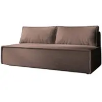 Fun-Möbel Sofa Designersofa AMANDA 3-Sitzer mit Schlaffunktion in Stoff Zoom Braun