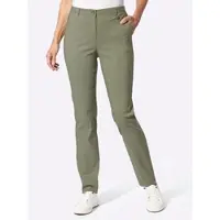 Casual Looks Webhose , Damen, Gr. 42, Normalgrößen, khaki, schilf, gemustert, 72% Viskose, 25% Polyamid, 3% Elasthan, gemustert, Hosen Webhose