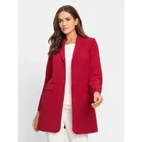 HEINE Longblazer "Longblazer", Damen, Gr. 36, rot, 95% Polyester, 5% Elasthan, Blazer Longblazer