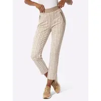 Création L Jacquard-Hose in beige-ecru-gemustert | Gr.: 50