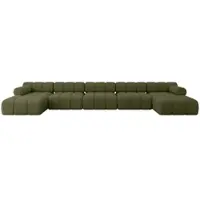 ALTDECOR Modulares Sofa Ecksofa in U-Form - Tesso-U3 - 475x160x70 cm Grün Corner modular Sofa Eckcouch Couch Wohnlandschaft Cauchsofa Polstersofa