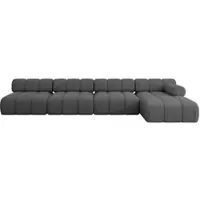 ALTDECOR Modulares Sofa Ecksofa in L-Form - Razon-L3 - 380x160x70 cm Grau Corner modular Sofa Eckcouch Couch Wohnlandschaft Cauchsofa Polstersofa