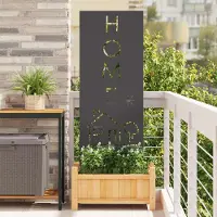 Syfax Garten Sichtschutz-Leinwand Schwarz 50 x 140 cm