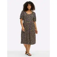 Sheego Jersey-Kleid in tiefblau-ozean-bedruckt | Gr.: 56