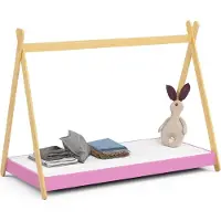 Akord Kinderbett Gem Mit Matratze Rosa 155X85X187 Cm