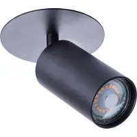 ARTE LAMP Deckenstrahler Schwarz, 1-flammig, auch als Wandspot, Cefeo, GU10 bis 35 W, für Wohnzimmer & Flur, 5,5 x 5,5 x 16,5 cm, A3214PL-1BK