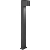 ARTE LAMP Pollerleuchte außen Schwarz, 1-flammig, 100 cm hoch, Compass, GU10 bis 35 W, IP65, für Gartenweg & Hofeinfahrt, 12 x 7 x 100 cm, A3102PA-1BK