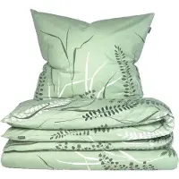 Schiesser Bettwäscheset Annic | Floral | Renforcé | 2-teilig | 100% Baumwolle | Angenehm weich & glatt | YKK-Reißverschluss | 135x200 cm + 80x80 cm | Grün
