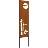 Syfax Garten Sichtschutz-Leinwand Rostig 32 x 140 cm Wetterfeststahl
