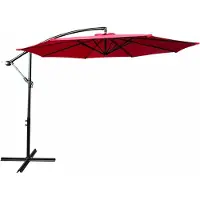 RAUMHIRSCH FURNITURE raumhirsch Ampelschirm ASTER 300x300 cm Sonnenschirm Marktschirm Kurbelschirm Gartenschirm Neigbar Wasserdicht Rot