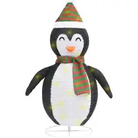 vidaXL Weihnachtsdekoration Pinguin-Figur LED Luxus-Gewebe 60 cm