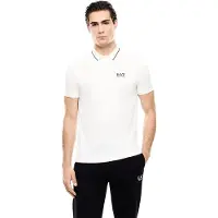 Emporio Armani für Herren. 8NPF16_PJVUZ Weißes Piqué-Poloshirt Core Identity (L), Lässig, Baumwolle, Kurzarm