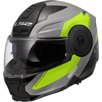 LS2 FF902 Scope II Duria Klapphelm, grau/neon-gelb, XL (61/62)