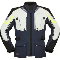 Modeka Panamericana 2 Motorrad Textiljacke, hellgrau/blau, 5XL
