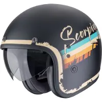 Scorpion Belfast Evo Adonis Schwarz Beige Jethelm Größe XS