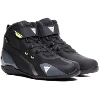 Dainese Herian D-WP Schwarz Weiß Gelb Fluo Wasserdichte Motorrad Schuhe Größe 47