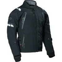 Dane Elling wasserdichte Damen Motorrad Textiljacke, schwarz, 44