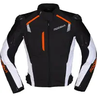 Modeka Lineos Motorrad Textiljacke Farbe: Schwarz/Weiß/Orange, Grösse: XXL