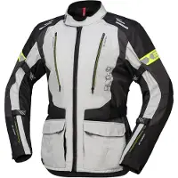 IXS Lorin-ST Hellgrau Schwarz Motorrad Textiljacke Größe 4XL