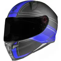 Bogotto FF110 Cinder Helm, schwarz matt/blau, S (55/56)