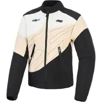 Alpinestars Stella Moshell Damen Motorrad Textiljacke, schwarz/weiß/beige, XL
