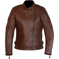 Merlin Bristol D3O Cafe Damen Motorrad Lederjacke, braun, XS