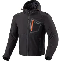 MUGENRACE Luc wasserdichte Softshell Motorrad Textiljacke, schwarz, M