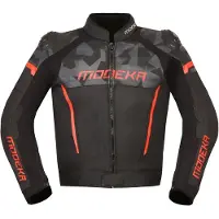 Modeka Valyant Motorrad Lederjacke, schwarz/rot, 52