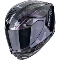Scorpion EXO-391 Clutter Schwarz Lila Silber Integralhelm Größe XS