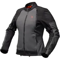 Modeka Muva Damen-Motorrad-Textiljacke, dunkelgrau/schwarz, 42